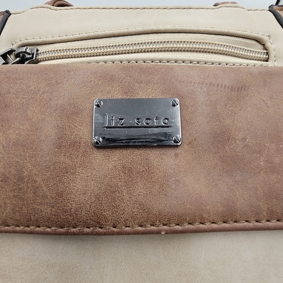 LIZ SOTO Brown/Taupe convertible bag backpack - Picture 8 of 15